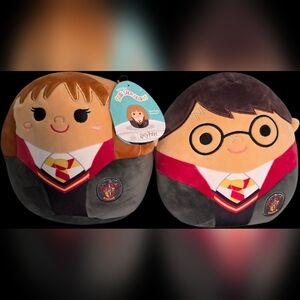 Harry Potter Squishmallows Plush Toy Set - Hermione and Harry